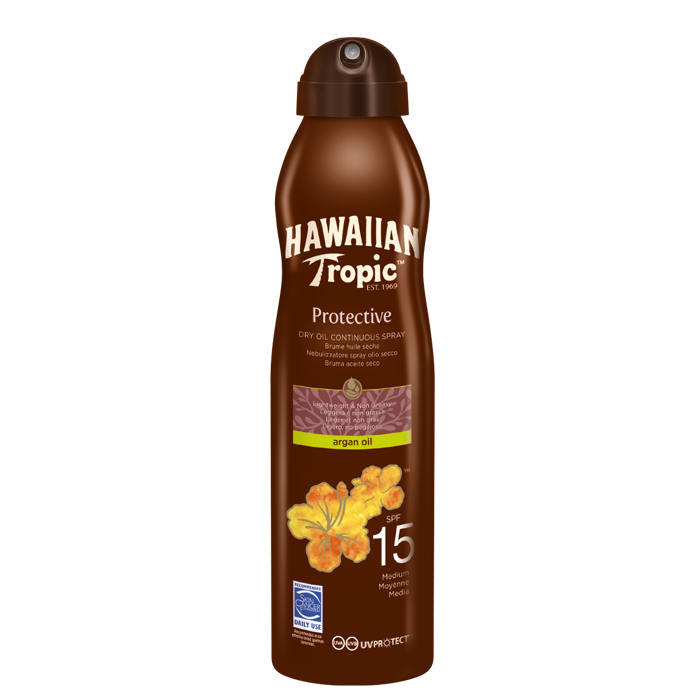Hawaiian Tropic Bruma Aceite Seco Argán Spray FPS 15 – 180m